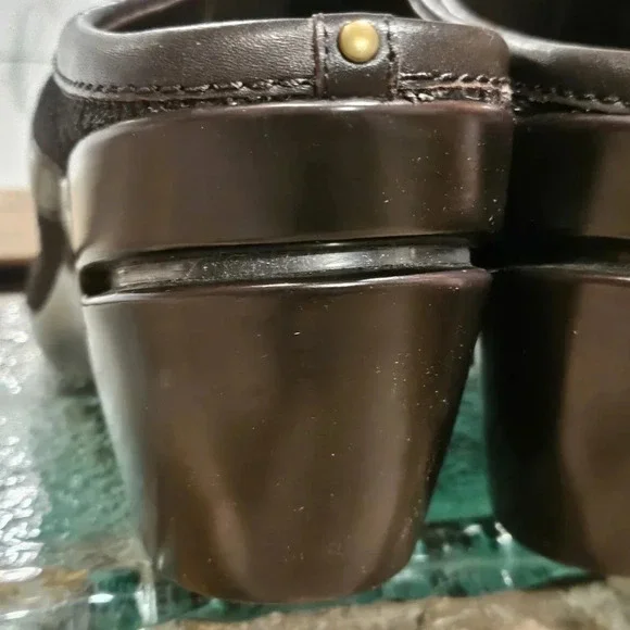 Cole Haan Calf Hair Clogs Mules Dark Brown Wmns Sz 9.5 - Picture 9 of 16